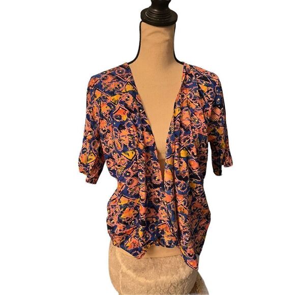 LuLaRoe Tops - LuLaRoe Multi - Colored cover up, open front, great condition size 3
